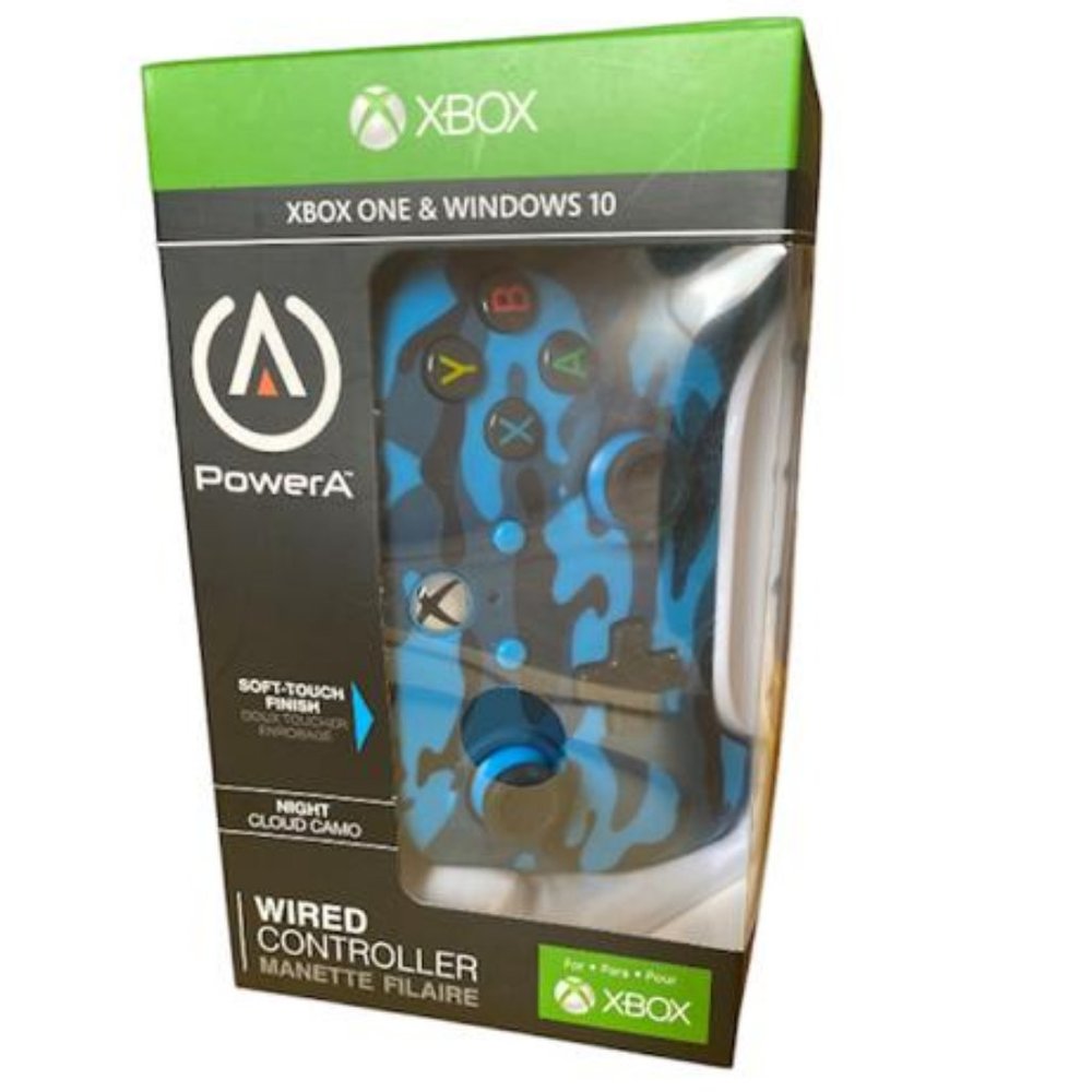 Controlador con licencia oficial con cable para Xbox One X y Windows 10